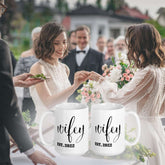 Custom Personalized Wedding Engagement Anniversary Gift Wifey Hubby Mugs Set of 2 Mugs Custom EST. Year, Mugs, $ 65.00, A Moment Of Now™